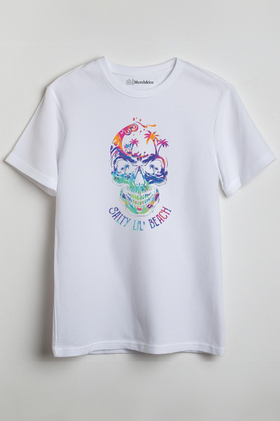 Merch&ice Plaža Skull Štampano Unisex T-shirt