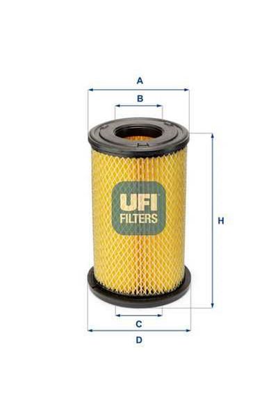 UFI فلتر هواء نيسان NP300 2.5 لتر YD25DDTi euro5 D22 4x2 4x4 16v 10-SKYSTAR 03-PICK UP skystar 03-
