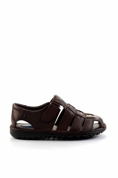 Bambi Brown Leather Men's Sandals E 05437182903