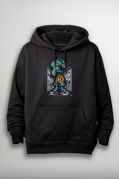 Merch&ice Hanorac unisex cu imprimeu Squidward With Music