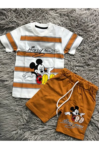 MİLANO KİDS Summer Shorts Bottom Top Suit 100% Cotton