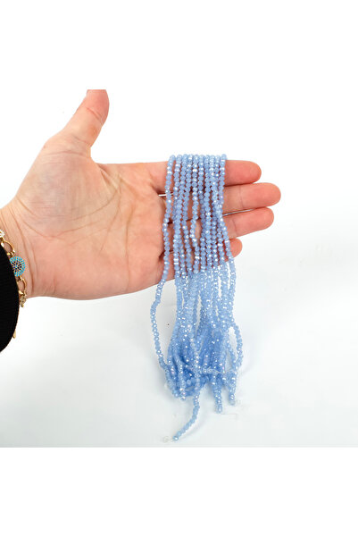 yfhobi 1 Dizi (130-135 Adet) - 3 mm Yassı Kristal Cam Boncuk Dizisi Mat Janja...