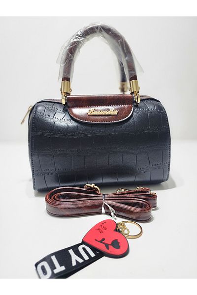ARBABAG&ACCESSORY GEANT DE UMĂR DE MÂNĂ PENTRU FEMEI BLACK-BROWN CROCO 6 OGLE