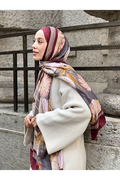 Modakaşmir Şal din bambus cu model Margarita