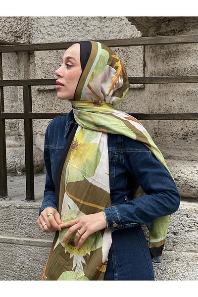 Modakaşmir Şal din bambus cu model de dihori