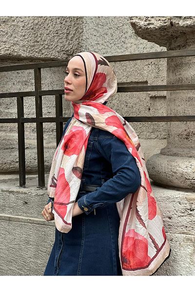 Modakaşmir Şal din bambus cu model de dihori