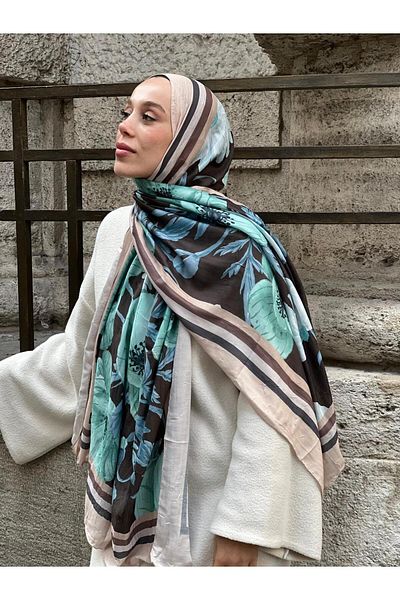 Modakaşmir Margarite Pattern Bamboo Shawl