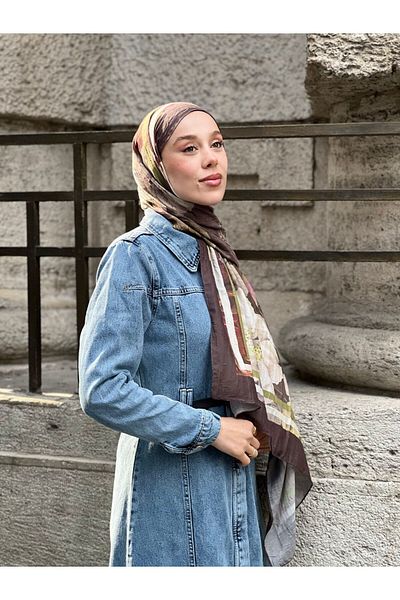 Modakaşmir روز نمط الخيزران شال