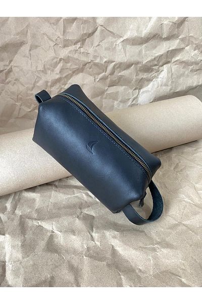 ALESTA LEATHER Genuine Leather 3-Piece Men's Gift Set - Hand Bag, Envelope Type Card Holder, Keychain - We Write Name