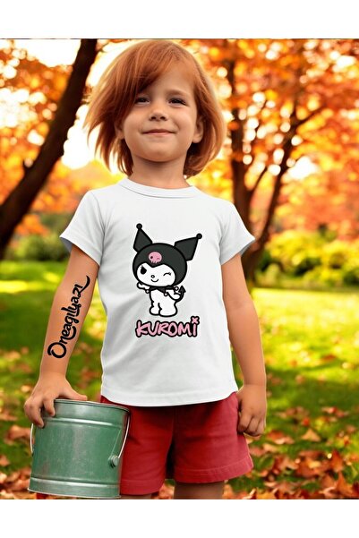 oneagılyazı Kuromi Printed Girl's Oversize T-Shirt