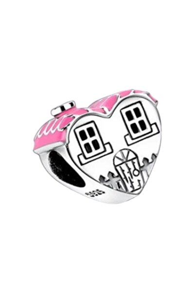 Dumledo Mutlu Yuvamız Kalp Ev Charm | 925 Ayar Gümüş
