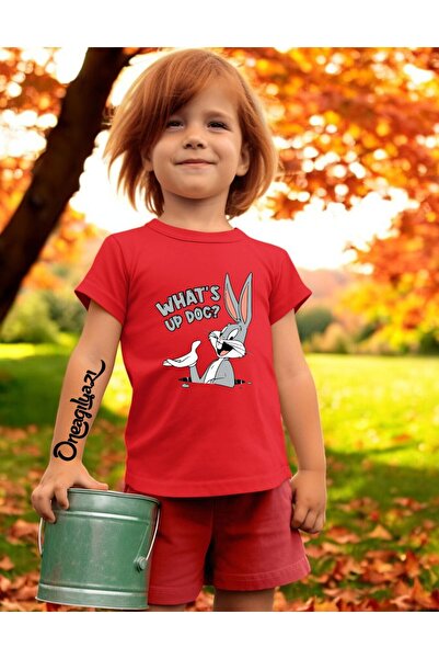 oneagılyazı Tricou supradimensionat pentru fetiță cu imprimeu Bugs Bunny