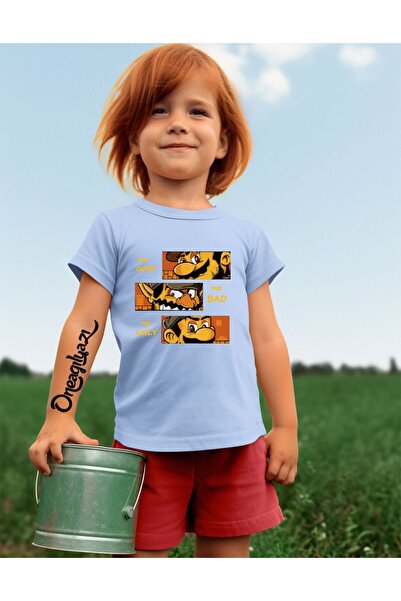 oneagılyazı The Good the Bad Printed Girls Oversize T-Shirt