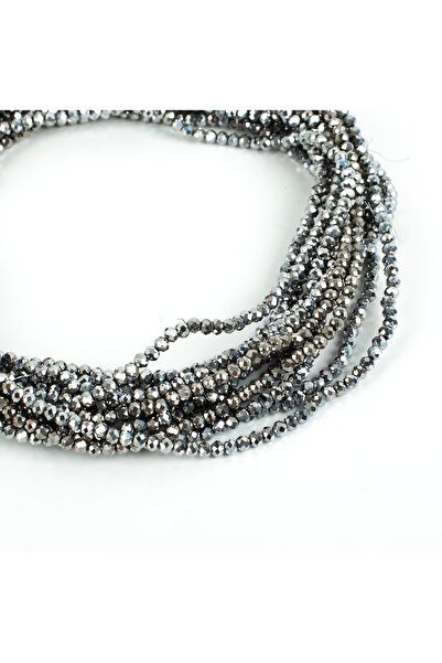 yfhobi 1 Dizi (130-135 Adet) - 3 mm Yassı Kristal Cam Boncuk Dizisi Kaplama G...