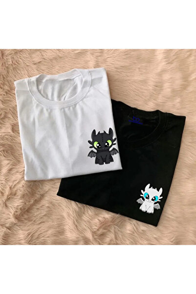 Wish BF تي شيرت كبير الحجم بنمط الرسوم المتحركة العزيزي - مجموعة من قطعتين