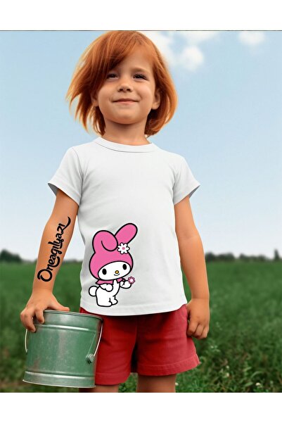 oneagılyazı Tricou oversize pentru fetiță cu imprimeu