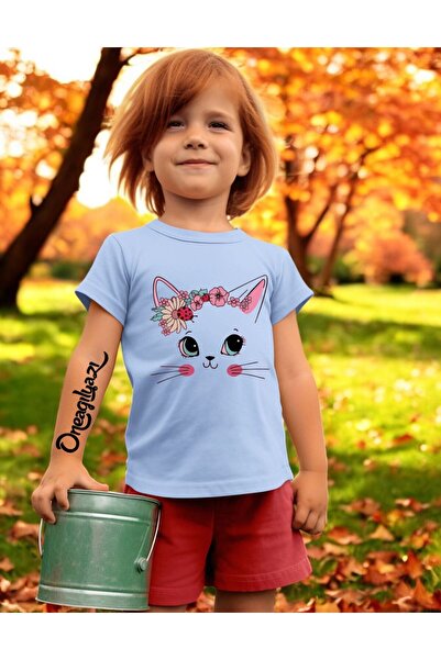 oneagılyazı Slatka mačka Štampano devojka Oversize kroj T-shirt