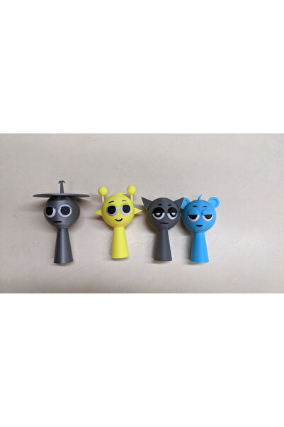 Giftbox3d Sprunki Karakterleri 1.seri (4'LÜ) 15cm
