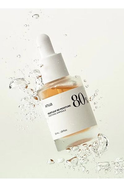 ANUA Heartleaf 80% Soothing Ampoule Non-Greasy, Highly Concentrated Skin Calm Serum Hydrating Panthenol