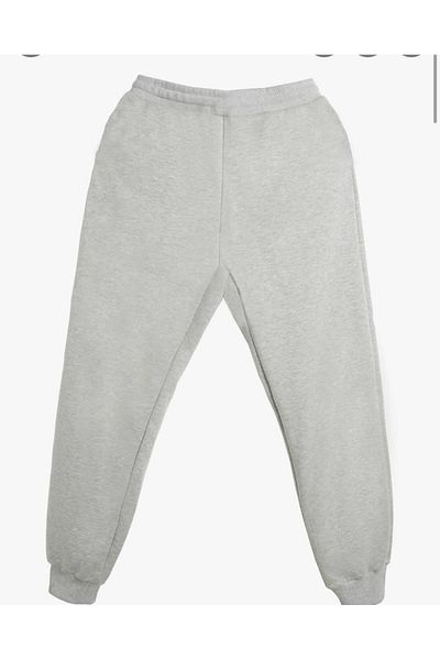 caddekombin Men's Reebook Printed Jogger Comfort Fit Fit Gray Sweatpants