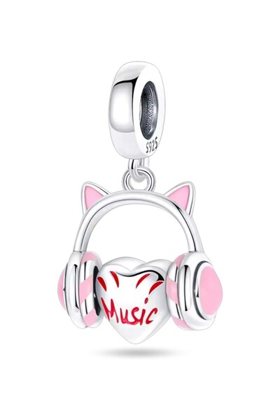 CHARMED Müzisyen Dj Kedi Kulaklık Charm (925 AYAR GÜMÜŞ)