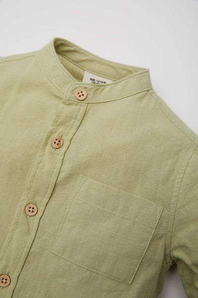 DeFacto Baby Boy Flared Poplin Long Sleeve Basic Plain Shirt E0283A525Sp