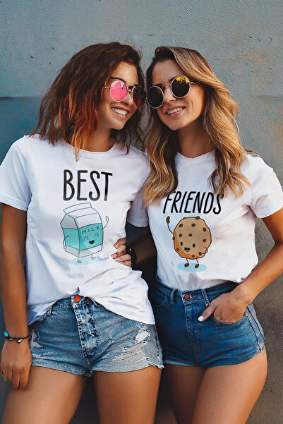 FECCY Χαριτωμένο Βαμβακερό Μπλουζάκι Best Friends, Σετ 2 τεμαχίων - Ζητήστε τ...