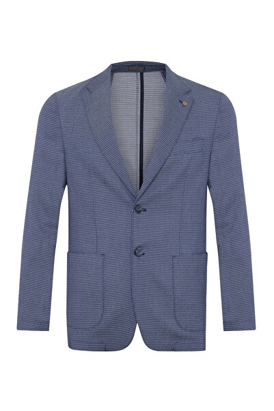 Andrea Nicolotti Blue Patterned Summer Jacket C24-54