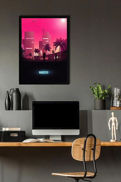 Saturn Tablou înrămat Narcos - Tablou poster serie Narcos