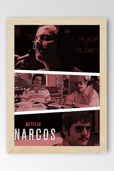 Saturn Tablou înrămat Narcos - Tablou poster serie Narcos