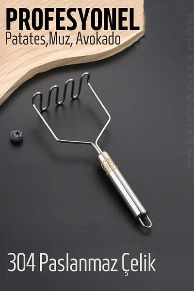 Transformacion 304 Stainless Steel Potato Masher - Banana, Avocado, Carrot - 721298