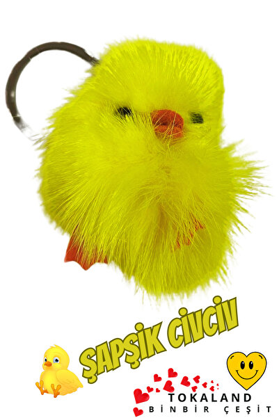 TOKALAND Tüylü Civciv - Sarı Civciv Peluş Anahtarlık Çanta Aksesuarı Süs - Süpriz Hediyeli - Kutulu Gönderim