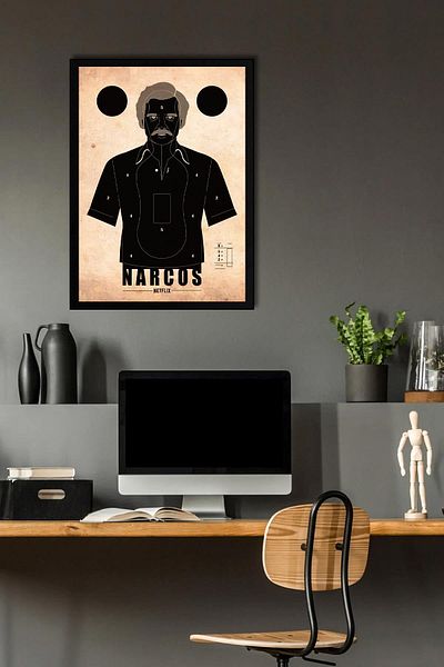 Saturn Narcos Framed Picture - Narcos Series Poster Art Print