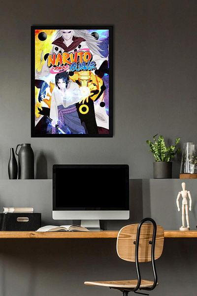 Saturn Pictură înrămată Naruto - Pictură poster Manga Anime