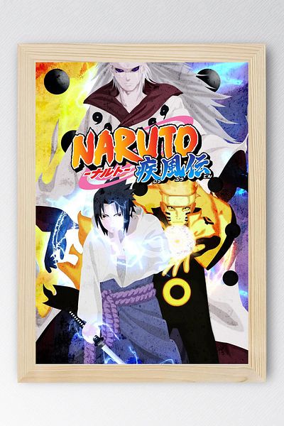 Saturn Naruto Framed Painting - Manga Anime Poster Painting