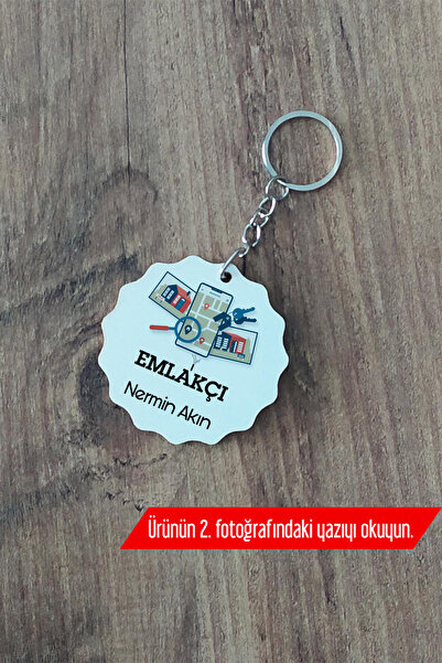 Hedizu Kişiye Özel Emlakçıya Hediye Anahtarlık