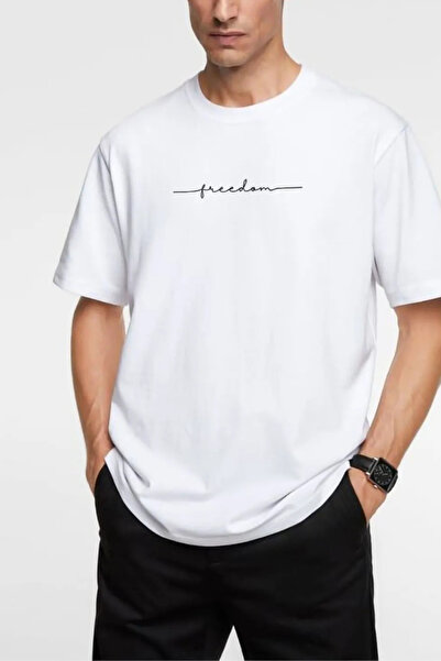 FECCY Tricou oversize Freedom din bumbac
