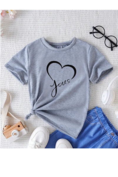 Wish BF Jous Kalp cu imprimeu supradimensionat tricou