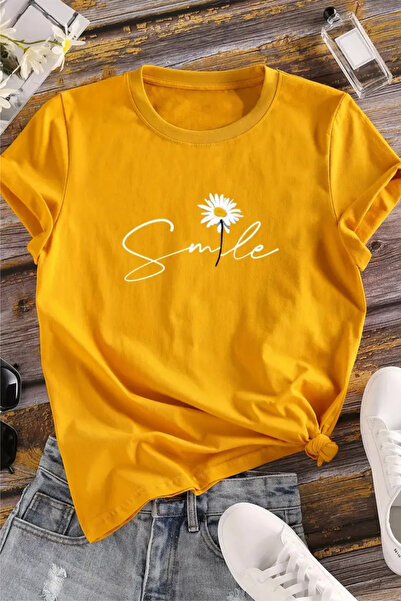 Wish BF FEMEIE Literă Florală cu imprimeu tricou