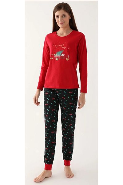 Arnetta Women's Red Pajama Set