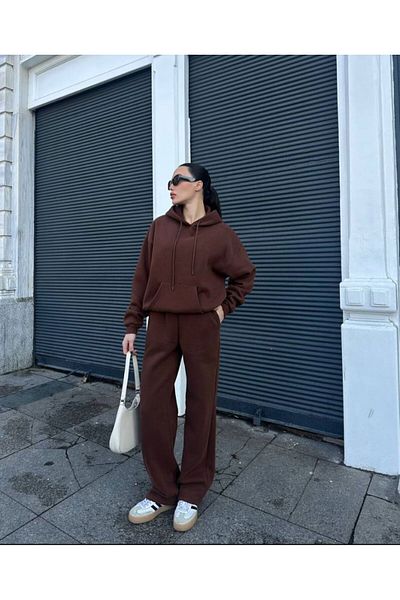 Niceboutique 3 Thread Raster Plaszo Hooded Tracksuit Set