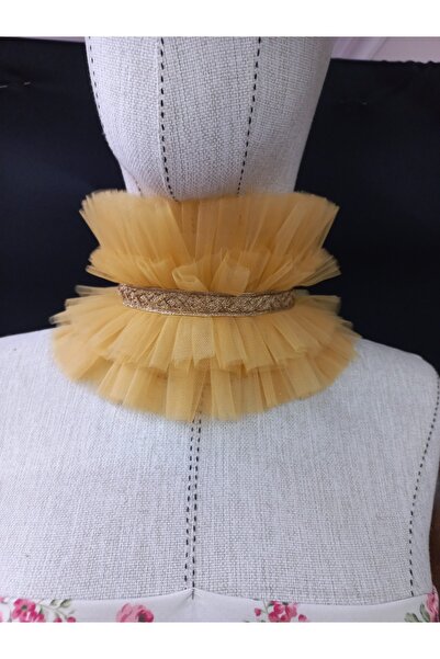 es moda shop Γιακάς λαιμού Serdem Gold Mustard Cosplay - Με λεπτομέρεια με κο...