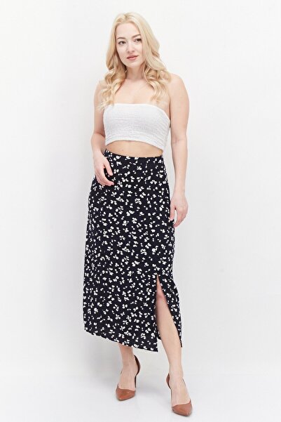 French Connection Women Floral Pattern Midi Skirts, Navy