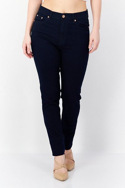 French Connection Women Skinny Fit Solid Stretchable Denim Jeans, Navy Blue