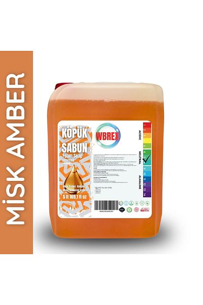 WBREX Premium Glycerin Foam Soap 5 Lt Economical Size Musk Amber Scented