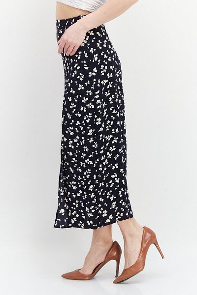 French Connection Women Floral Pattern Midi Skirts, Navy