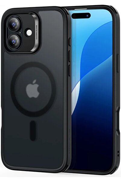 ESR iPhone 16 Uyumlu Halolock Magsafe Classic Hybrid Silikon Kılıf Buzlu Siyah