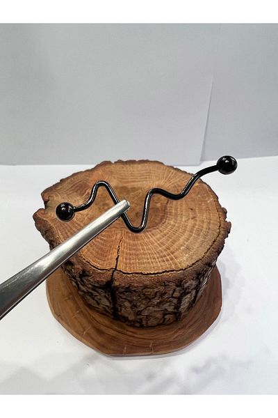 Karınca Piercing ثقب الجسر الصناعي لإيقاع القلب باللون الأسود (وشم النمل)