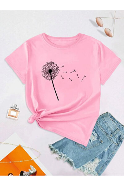 FECCY Tricou colorat cu model Hindibag, special pentru femei, din bumbac