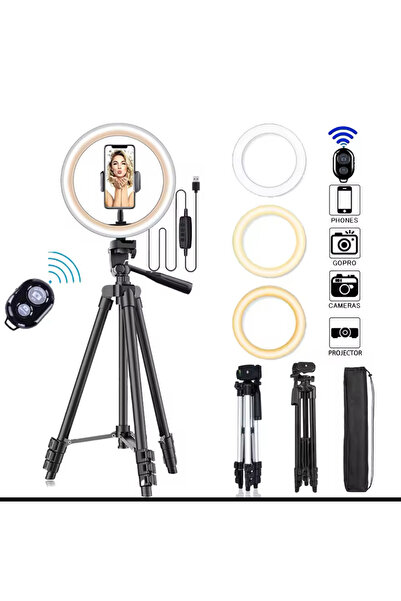 Voground 26cm fotoğraf halka reaing fill Led halka Bluetooth kumanda Tripod a...